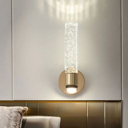 Round Bubbles Acrylic Crystal Aluminum LED Wall Sconce Lamp