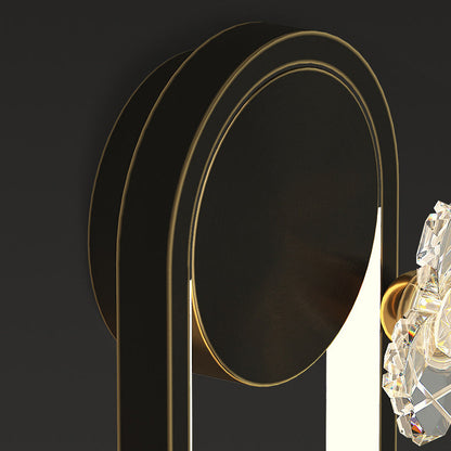 Round Oval Floral Acrylic Brass LED Wall Sconce Lamp