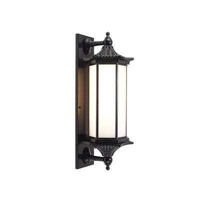 Hexagonal Glass Iron Aluminum 1-Light Wall Sconce Lamp