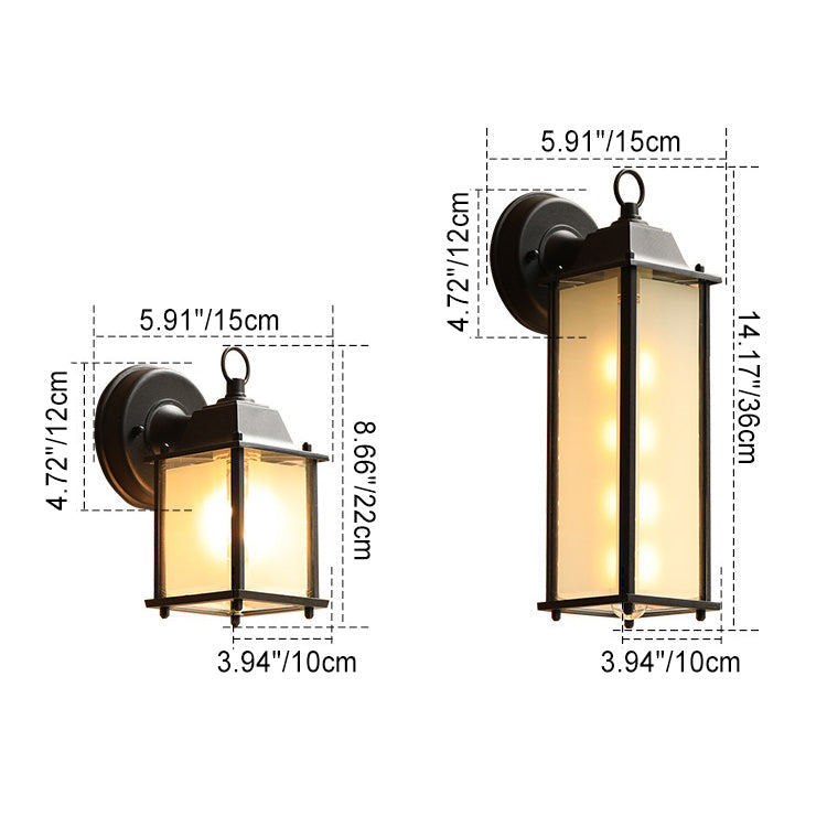 Square Round Glass Aluminum 1-Light Wall Sconce Lamp