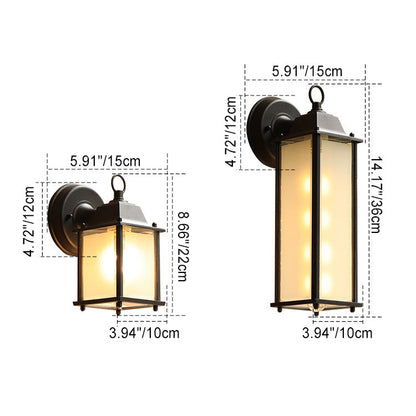 Square Round Glass Aluminum 1-Light Wall Sconce Lamp