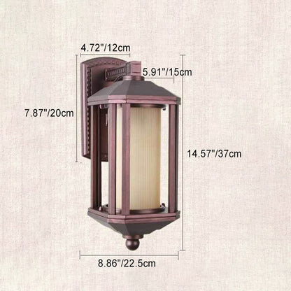 Square Cylinder Glass Aluminum 1-Light Wall Sconce Lamp