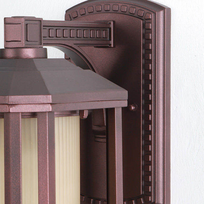Square Cylinder Glass Aluminum 1-Light Wall Sconce Lamp
