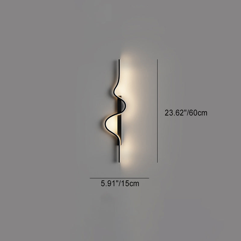 Long Rectangle Silicone Aluminum Iron LED Wall Sconce Lamp