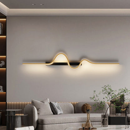 Long Rectangle Silicone Aluminum Iron LED Wall Sconce Lamp