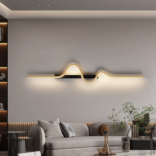 Long Rectangle Silicone Aluminum Iron LED Wall Sconce Lamp