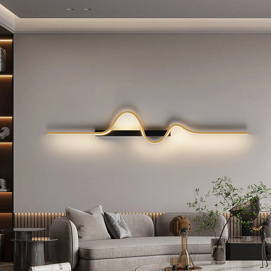 Long Rectangle Silicone Aluminum Iron LED Wall Sconce Lamp