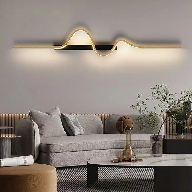 Long Rectangle Silicone Aluminum Iron LED Wall Sconce Lamp