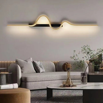 Long Rectangle Silicone Aluminum Iron LED Wall Sconce Lamp