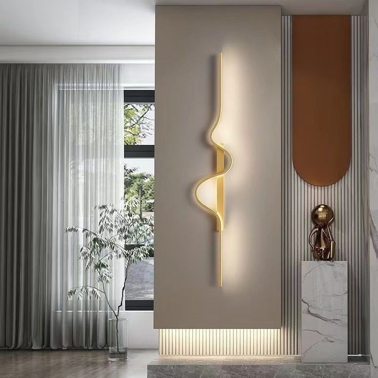 Long Rectangle Silicone Aluminum Iron LED Wall Sconce Lamp