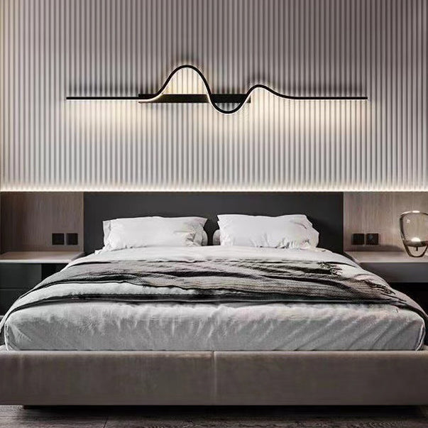 Long Rectangle Silicone Aluminum Iron LED Wall Sconce Lamp