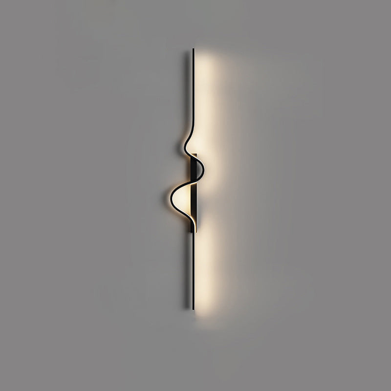 Long Rectangle Silicone Aluminum Iron LED Wall Sconce Lamp