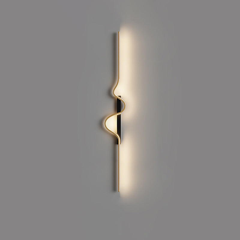 Long Rectangle Silicone Aluminum Iron LED Wall Sconce Lamp
