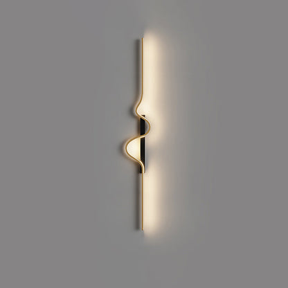 Long Rectangle Silicone Aluminum Iron LED Wall Sconce Lamp