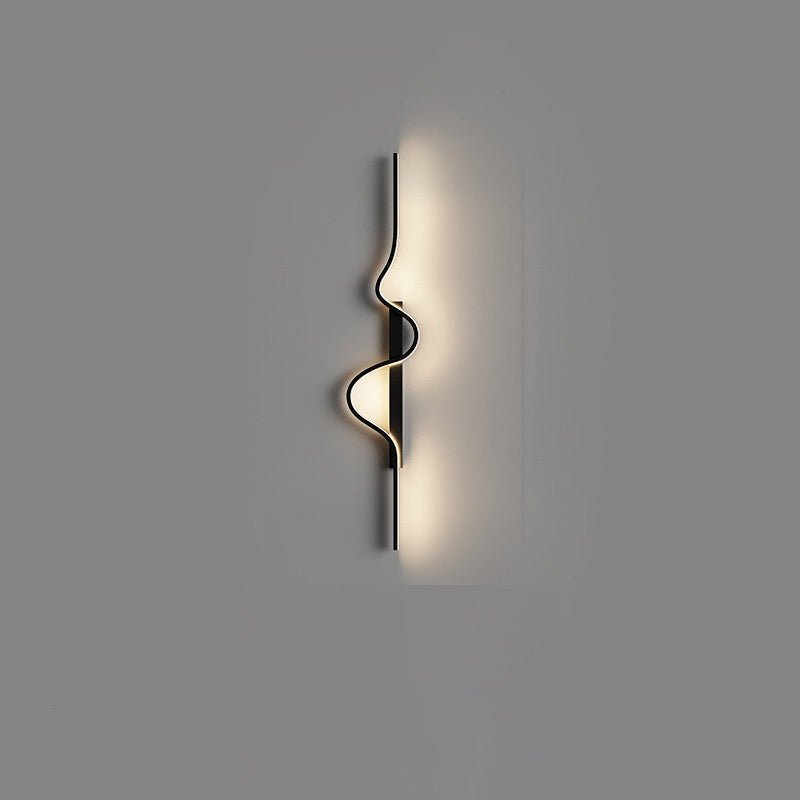 Long Rectangle Silicone Aluminum Iron LED Wall Sconce Lamp