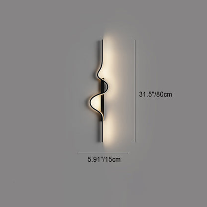 Long Rectangle Silicone Aluminum Iron LED Wall Sconce Lamp