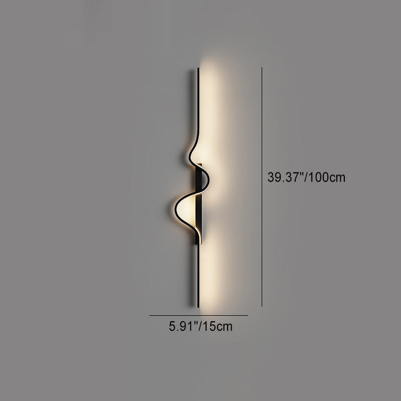 Long Rectangle Silicone Aluminum Iron LED Wall Sconce Lamp