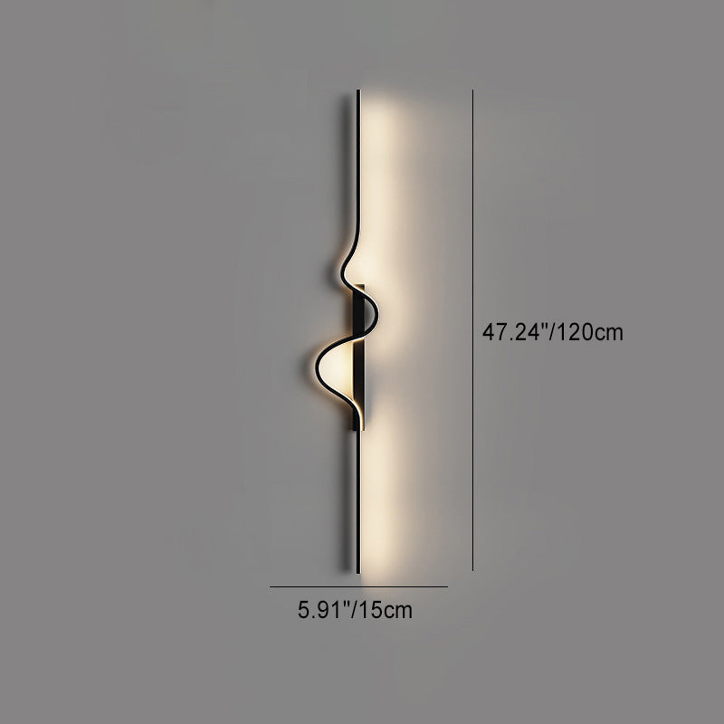 Long Rectangle Silicone Aluminum Iron LED Wall Sconce Lamp