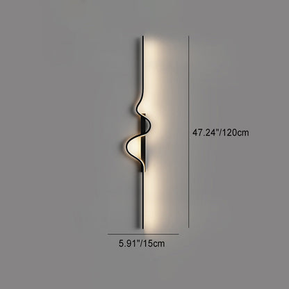 Long Rectangle Silicone Aluminum Iron LED Wall Sconce Lamp