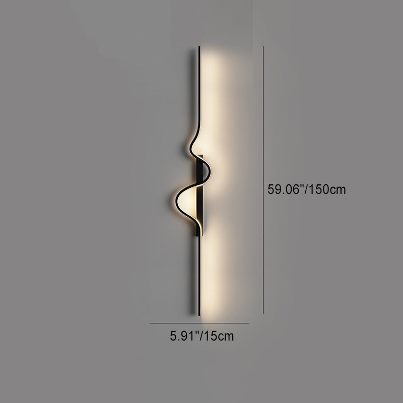 Long Rectangle Silicone Aluminum Iron LED Wall Sconce Lamp