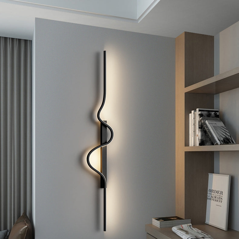 Long Rectangle Silicone Aluminum Iron LED Wall Sconce Lamp