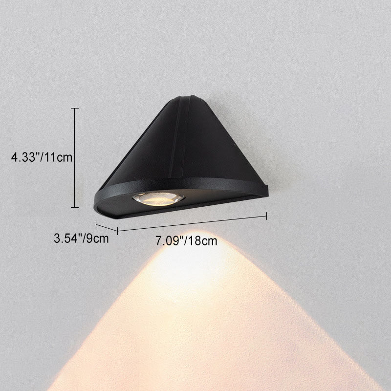Triangle Waterproof Lens Aluminum LED Wall Sconce Lamp