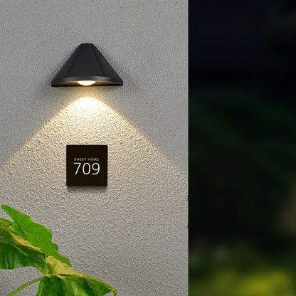 Triangle Waterproof Lens Aluminum LED Wall Sconce Lamp