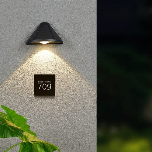Triangle Waterproof Lens Aluminum LED Wall Sconce Lamp