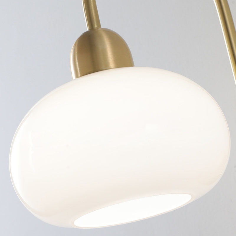 Scandinavian Round Glass Brass 1-Light Wall Sconce Lamp