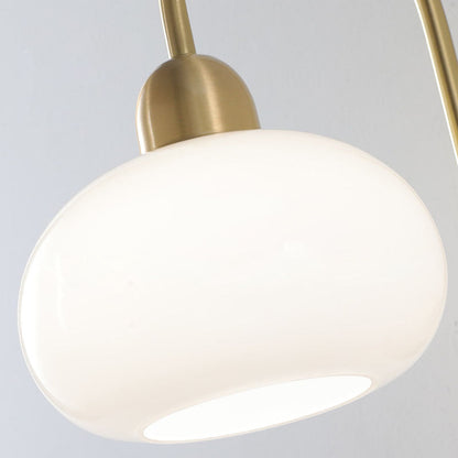 Scandinavian Round Glass Brass 1-Light Wall Sconce Lamp