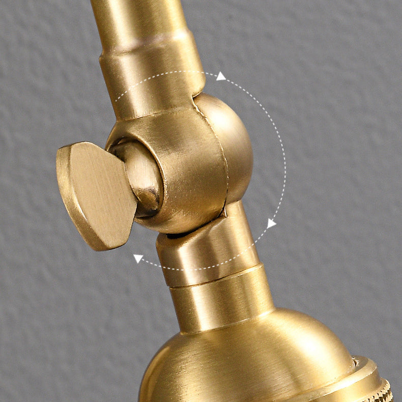 Conical Round Bent Brass 1-Light Wall Sconce Lamp
