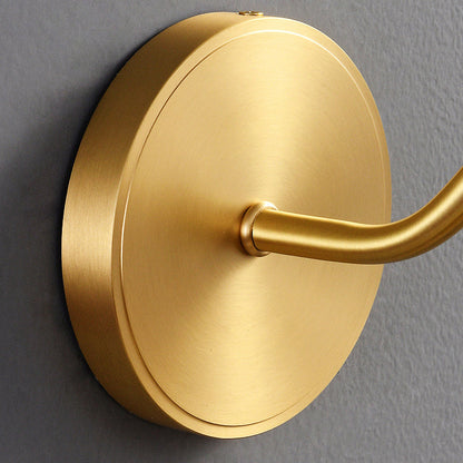Conical Round Bent Brass 1-Light Wall Sconce Lamp