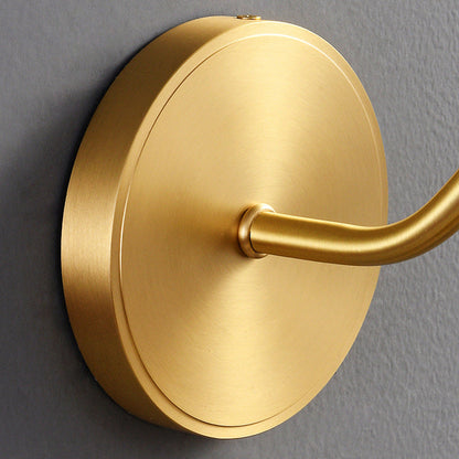 Conical Round Bent Brass 1-Light Wall Sconce Lamp