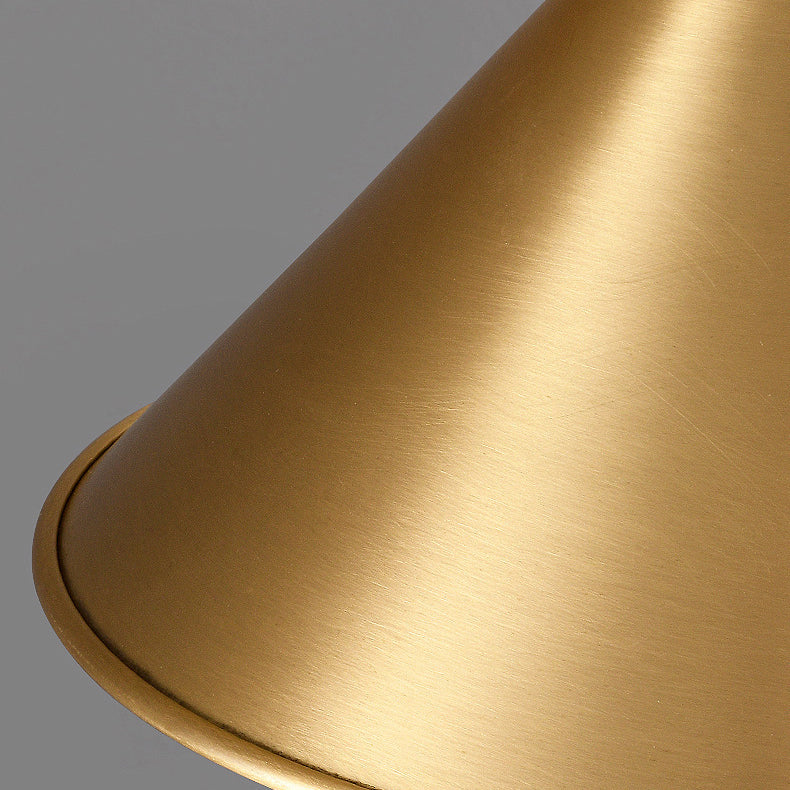 Conical Round Bent Brass 1-Light Wall Sconce Lamp
