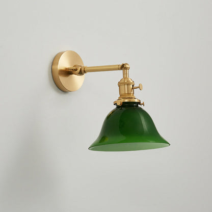 Scandinavian Long Rod Glass Brass 1-Light Wall Sconce Lamp