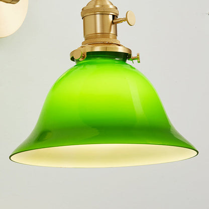 Scandinavian Long Rod Glass Brass 1-Light Wall Sconce Lamp