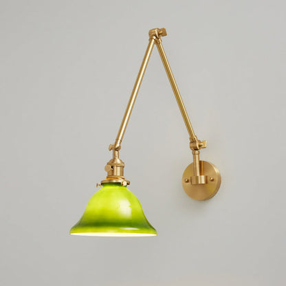 Scandinavian Long Rod Glass Brass 1-Light Wall Sconce Lamp