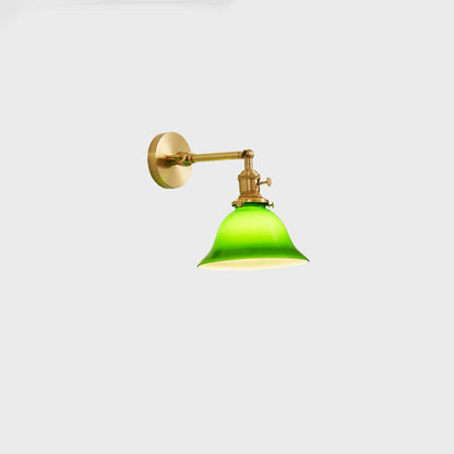 Scandinavian Long Rod Glass Brass 1-Light Wall Sconce Lamp