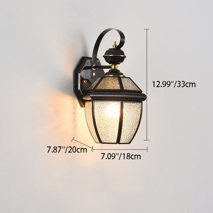 Scandinavian Glass Brass 1-Light Wall Sconce Lamp