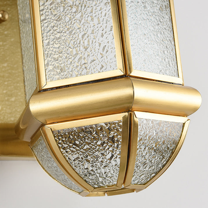 Scandinavian Glass Brass 1-Light Wall Sconce Lamp