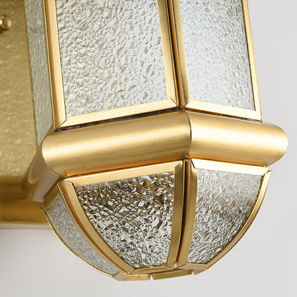 Scandinavian Glass Brass 1-Light Wall Sconce Lamp