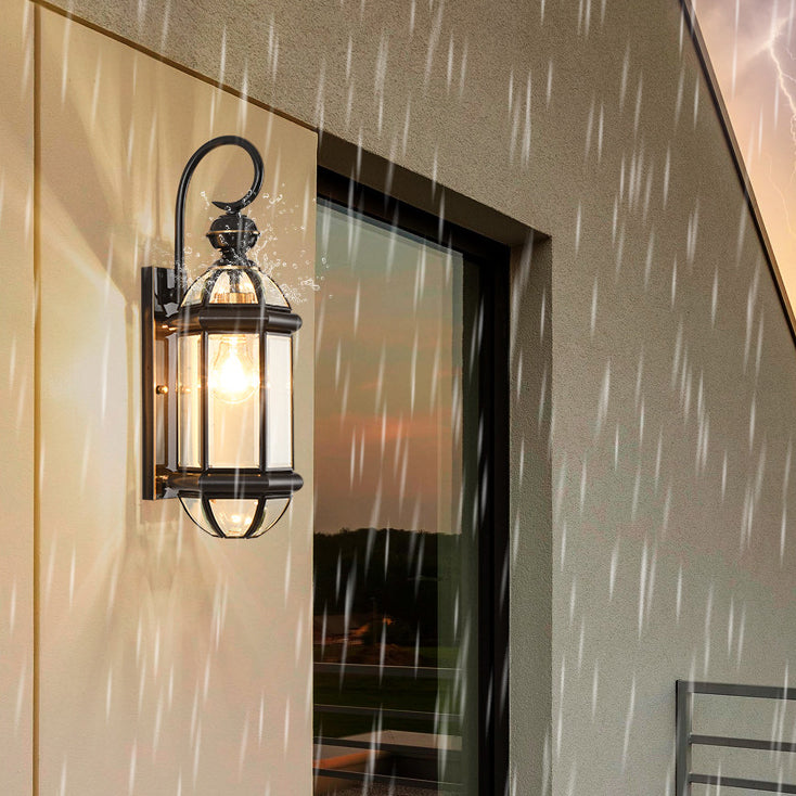 Scandinavian Glass Brass 1-Light Wall Sconce Lamp