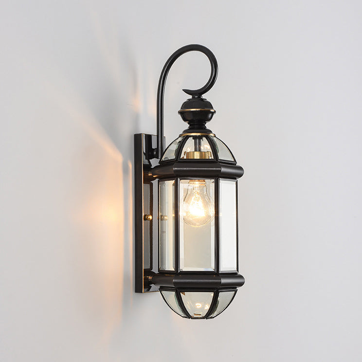 Scandinavian Glass Brass 1-Light Wall Sconce Lamp