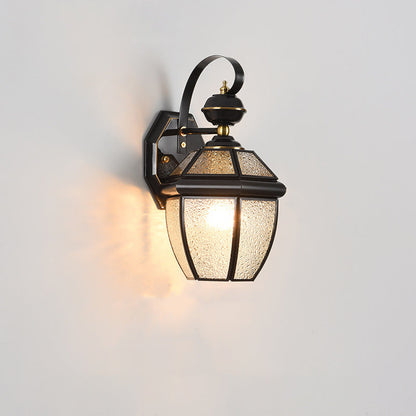 Scandinavian Glass Brass 1-Light Wall Sconce Lamp