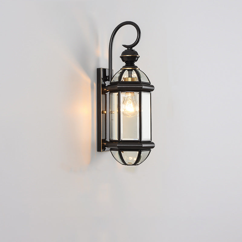 Scandinavian Glass Brass 1-Light Wall Sconce Lamp
