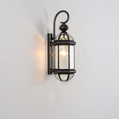 Scandinavian Glass Brass 1-Light Wall Sconce Lamp