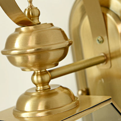 Hexagonal Waterproof Glass Brass 1-Light Wall Sconce Lamp