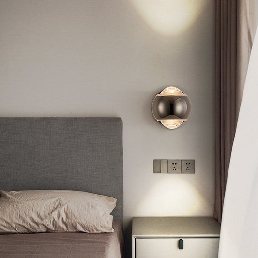 Round Rotatable Glass Iron Aluminum LED Wall Sconce Lamp