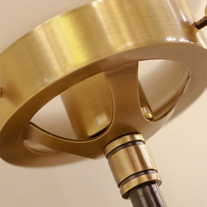 Magic Bean Round Glass Copper 1/2 Light Wall Sconce Lamp