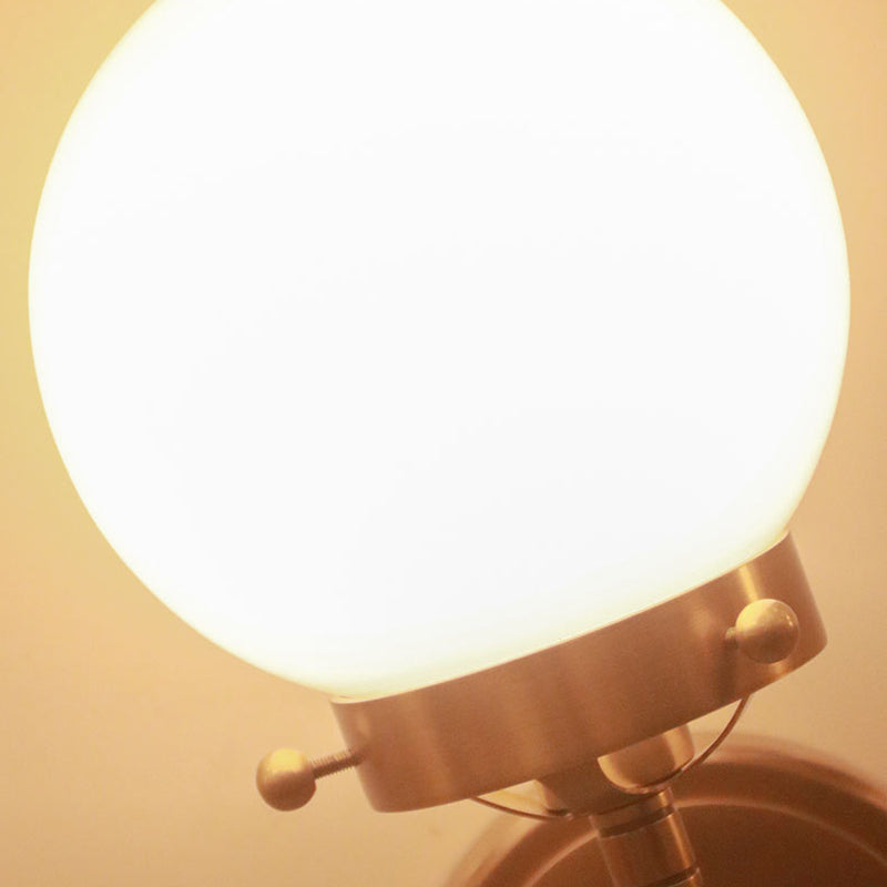 Magic Bean Round Glass Copper 1/2 Light Wall Sconce Lamp
